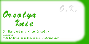 orsolya knie business card